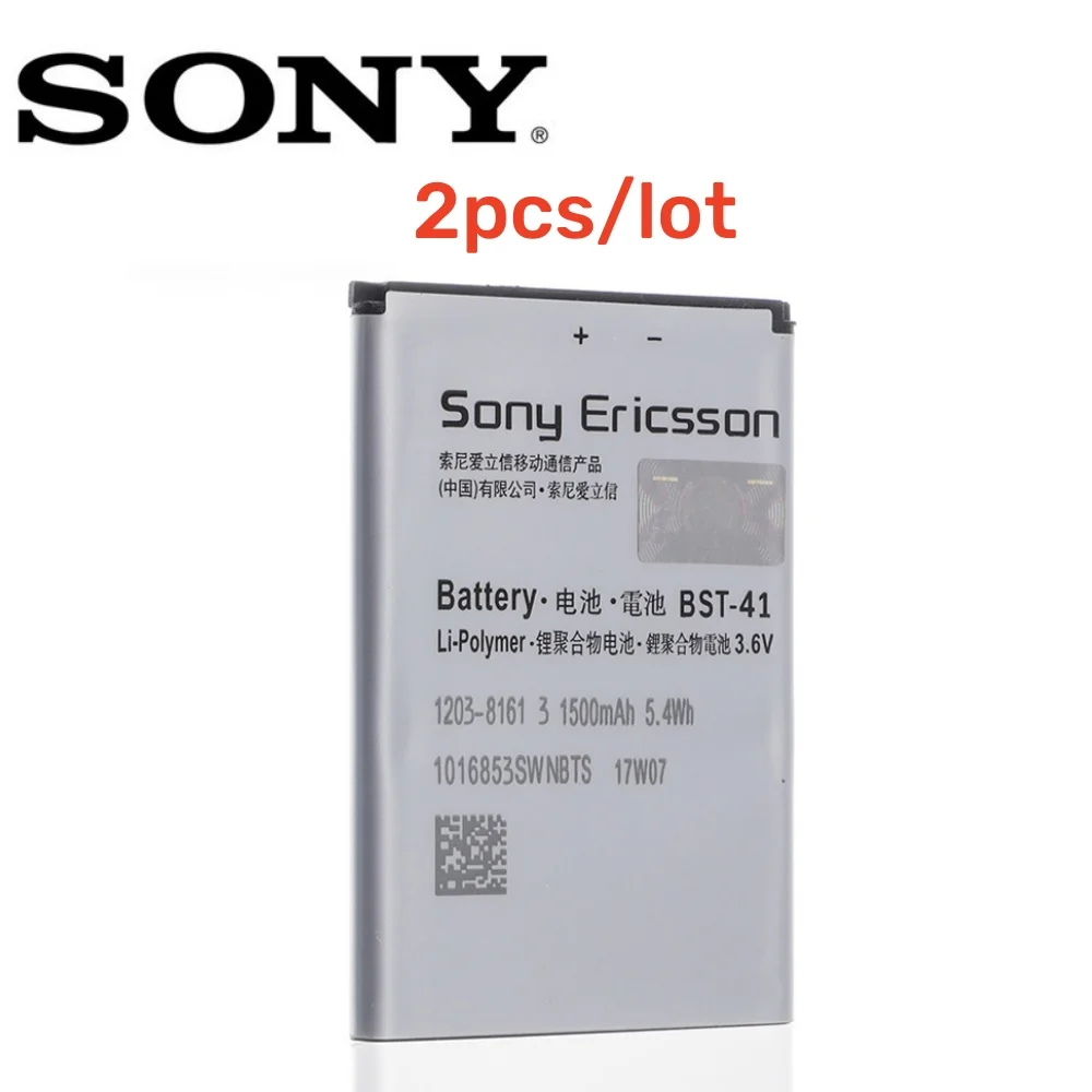 2Pcs/lot BST-41 Phone Battery For Sony Ericsson Xperia PLAY R800 R800i Play Z1i A8i M1i X1 X2 X2i X10 X10i 1500mAh