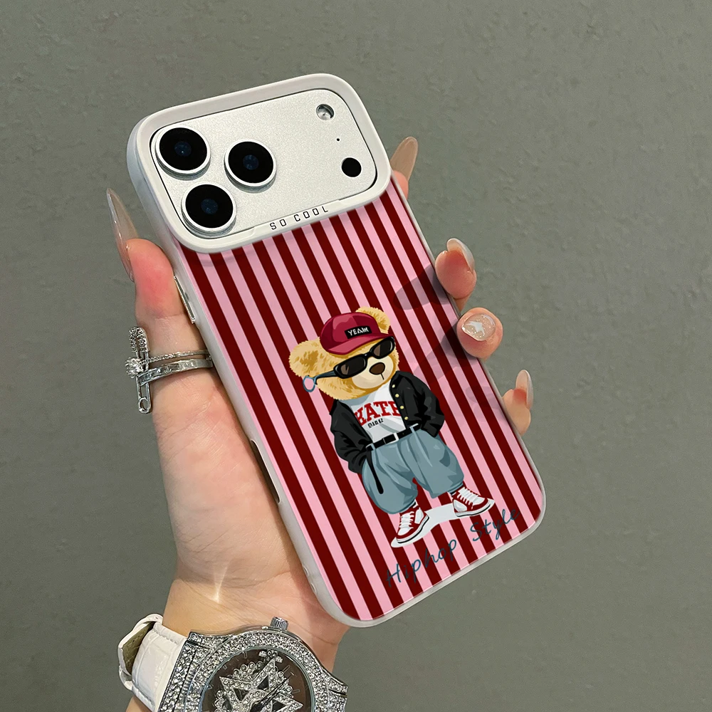Für Samsung Galaxy S21 S26 S25 S24 S23 S22 Ultra Plus FE Hülle Gestreiftes Cooles Bärenmuster Cover Für A16 A15 A36 A54 A55 A56 Funda – Detail 1