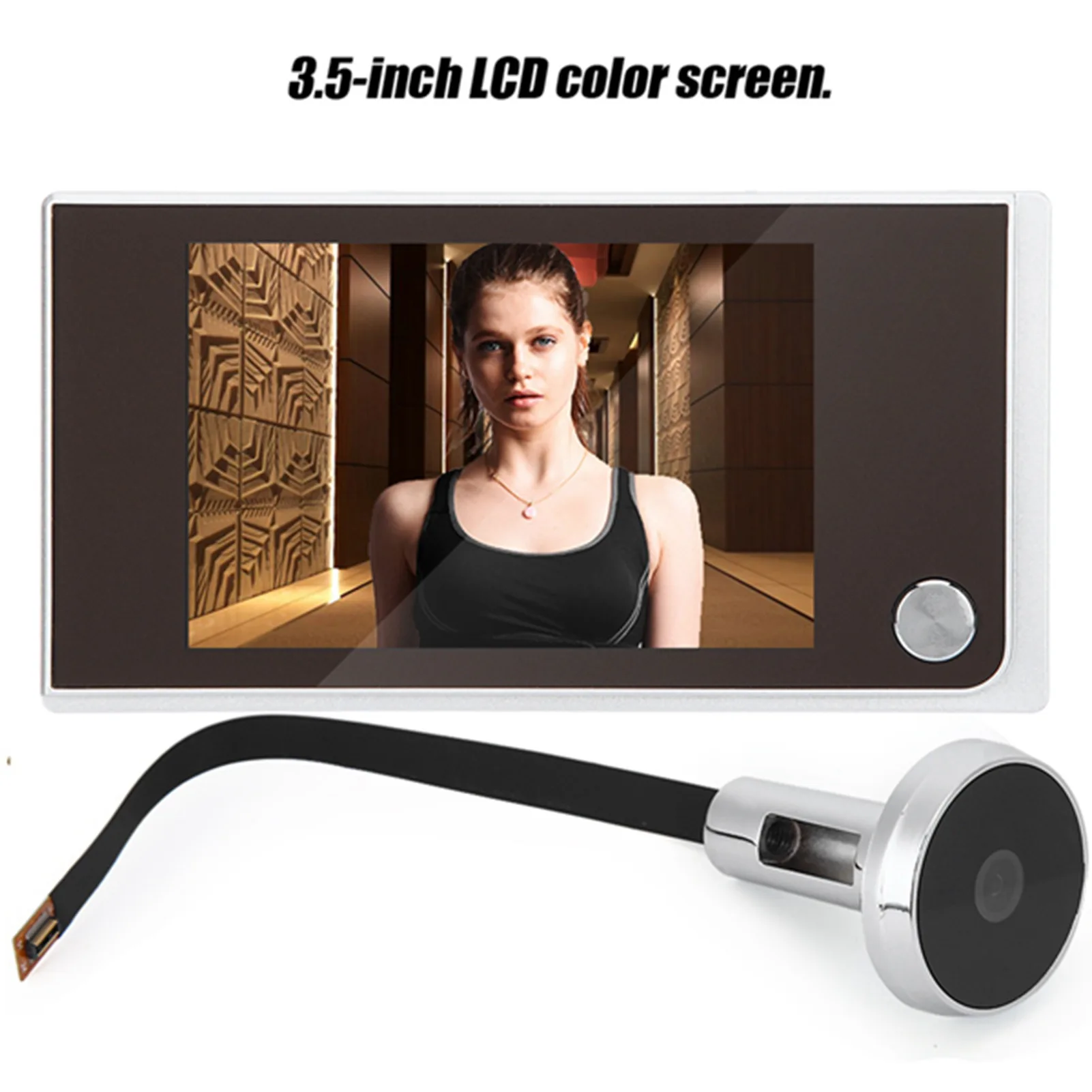 120 Degree Peephole Viewer 3.5" Digital LCD 120 Degree Peephole Viewer Photo Visual Electronic  Digital Peephole