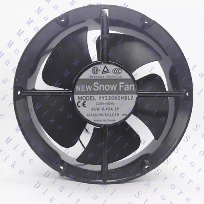 

UU 1PCS YY22060HBL2 22060 220V 0.45A 65W 22CM Dual Ball Cooling Fan