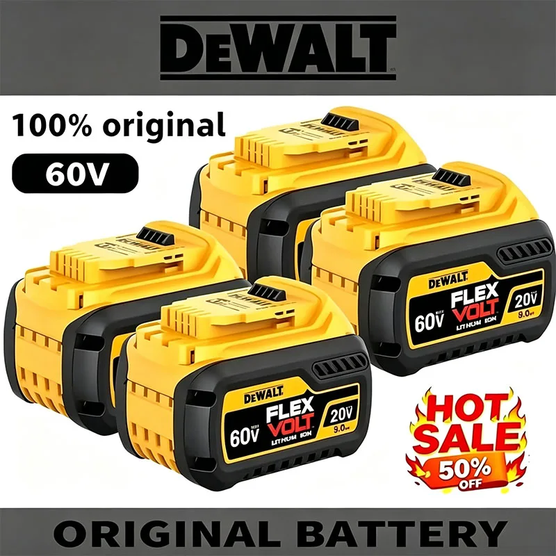 Оригинальный аккумулятор DeWALT 20V/60V 9000mAh MAX FlexVolt для электроинструментов DCB200 DCB205 DCB206 DCB209 DCB182, доставка авиатранспортом