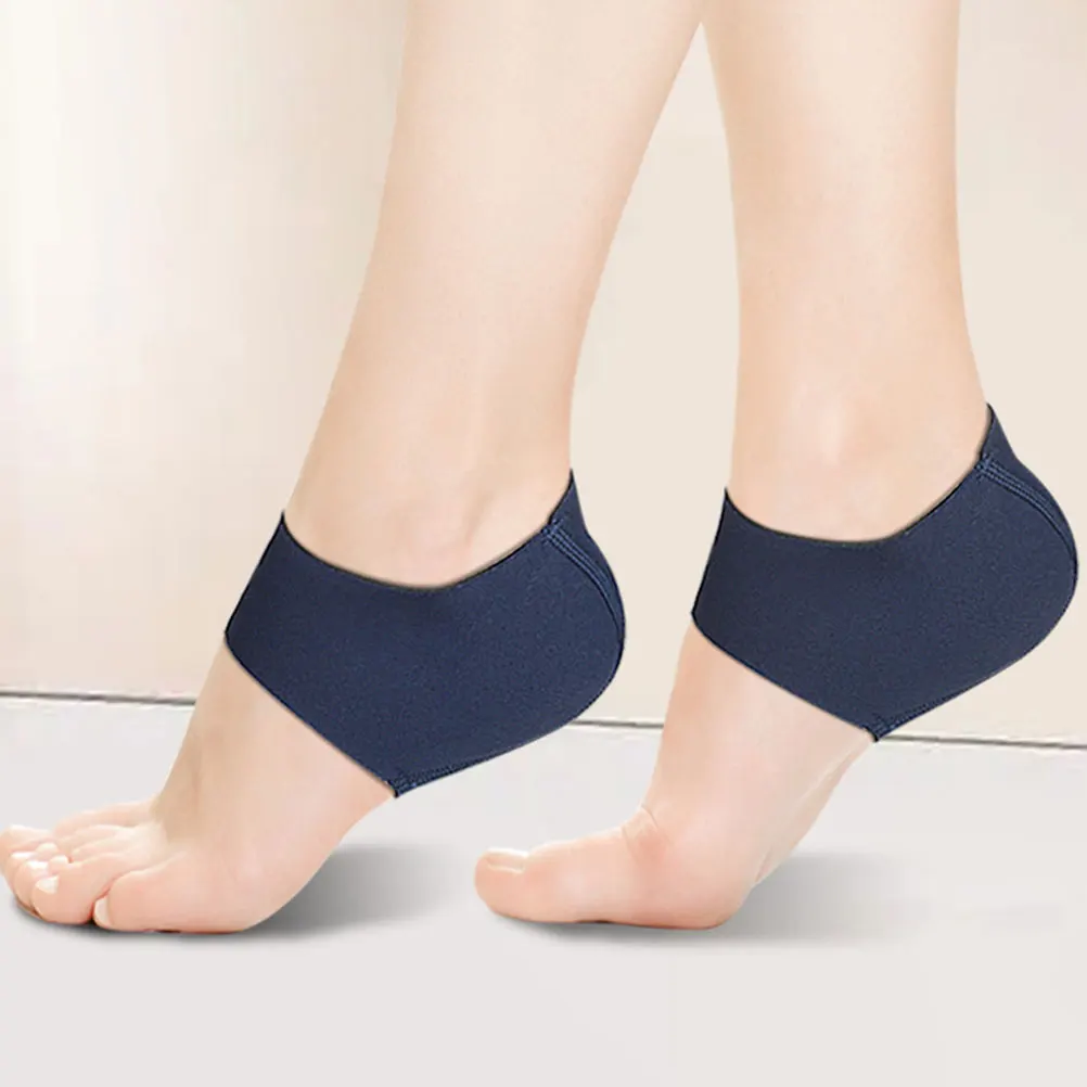 

2 Pairs Reusable Heel Protectors Breathable Foot Sleeve For Dry Cracked Feet Elastic Support Portable Foot Care Tool Compact