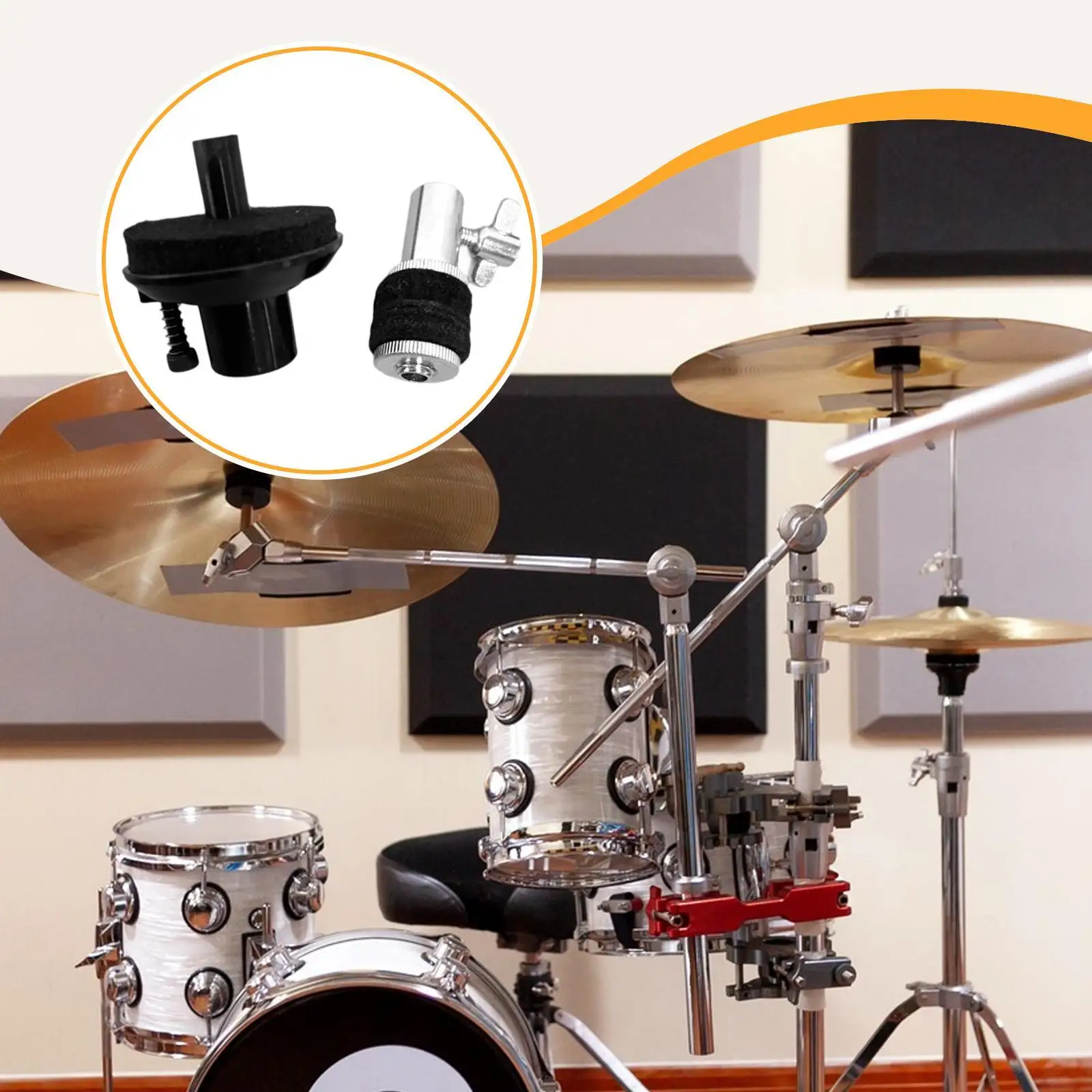 Hi Hat Drop Clutch Sturdy Replacement Compact Components Metal Musical Instrument Part with Hi Hat Bottom Base Jazz Drum Clutch