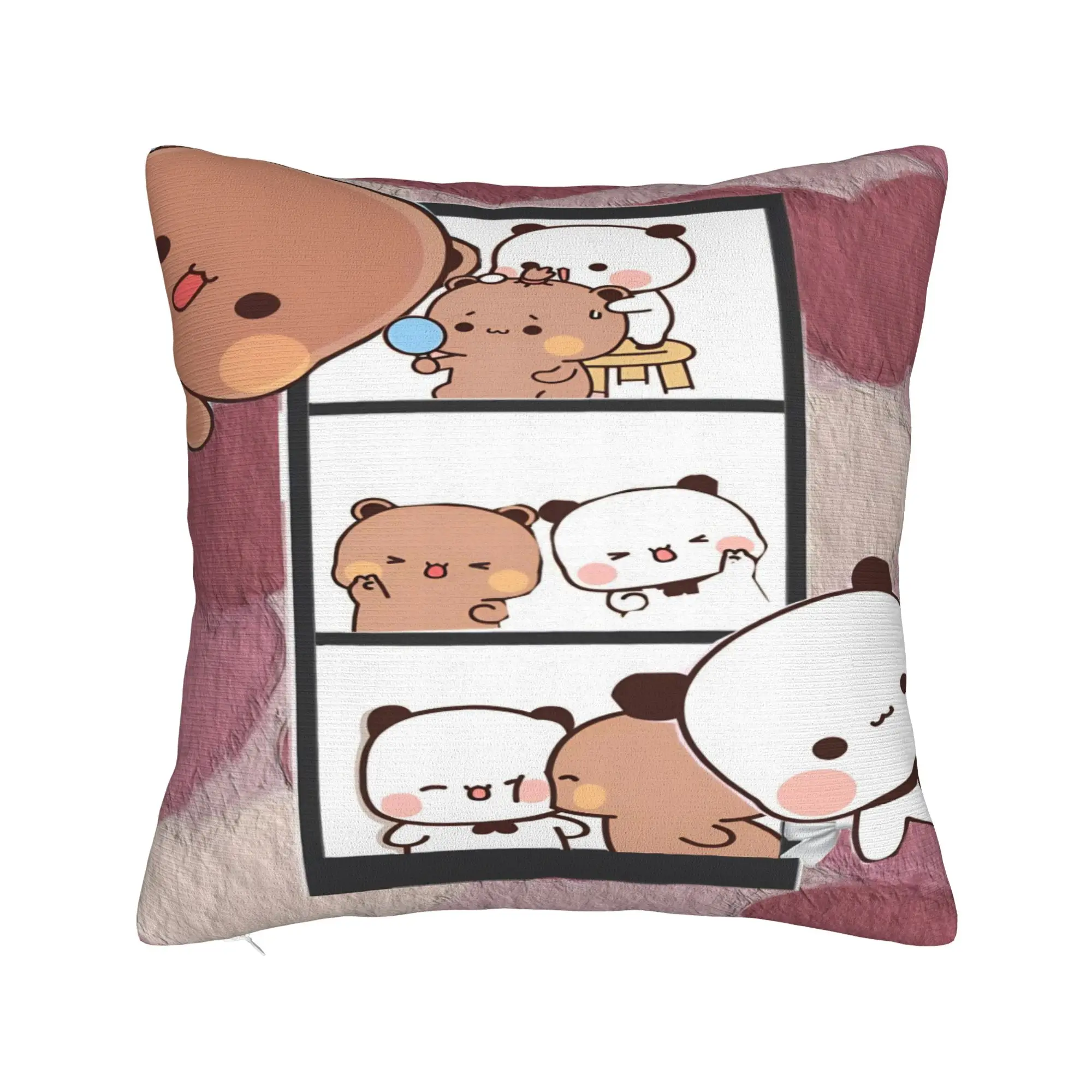 Pillow Case Panda Bear Bubu Dudu Polyester Pillow Cover Trendy Cushion Cover Graphic Pillowcases For Chair Sofa Home Decoration