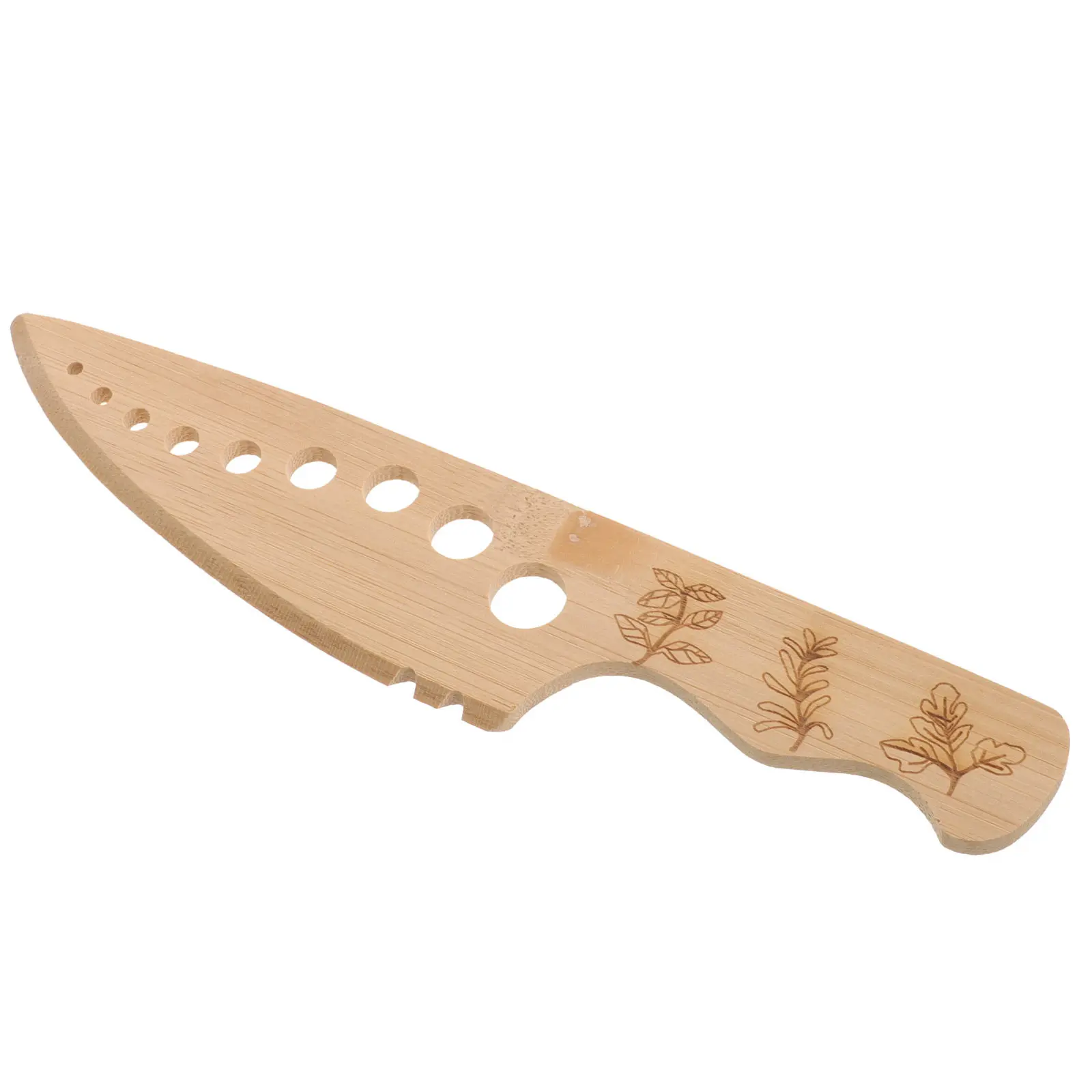 Separador de Hojas de Vegetales, Herramienta de Madera para Quitar Hojas de Cilantro, Menta y Albahaca, Utensilio de Cocina para Deshojar y Pelar