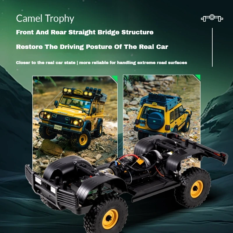 FMS FCX10 1/10 كأس الجمل لاند روفر محاكاة الكهربائية RC التحكم عن بعد سيارة تسلق سيارة على الطرق الوعرة مركبة لعبة مجسمة هدية