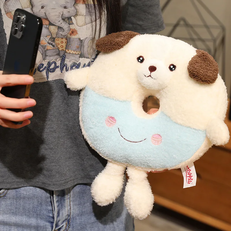 Kawaii Hond Knuffels Dier Donut Kussen Pop Zetel Sofa Kussen Home Decor Verjaardagscadeau Voor Kinderen Vrienden