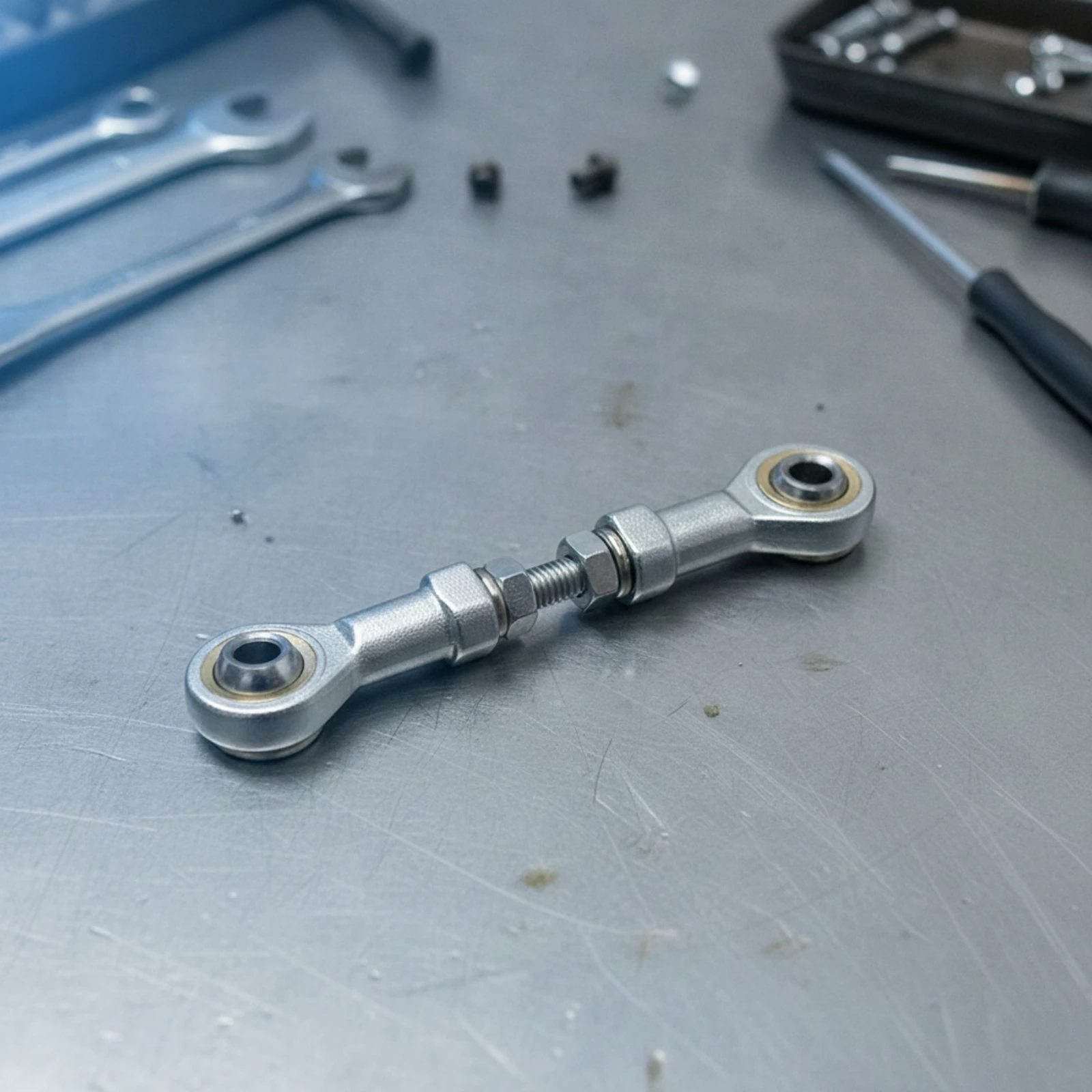 Linkage Rod with Spherical Ends Adjustable Rod End Linkage Heim Joint Pivoting Hardware Rigid for DIYers, Motion Transfer