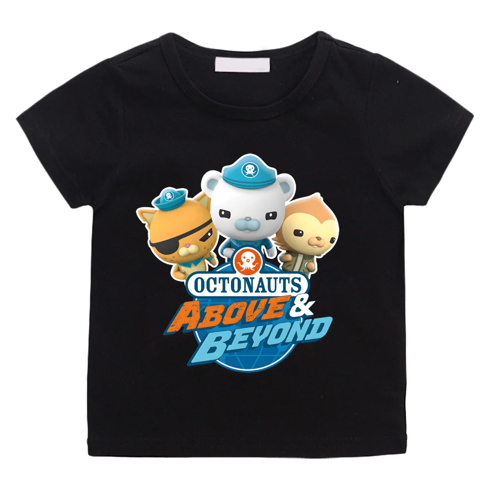 The Octonauts Children\'s Round Neck T-shirt for Boys Age 3-12 Short Sleeved Casual Summer T-shirt Print Fashionable Little Girls