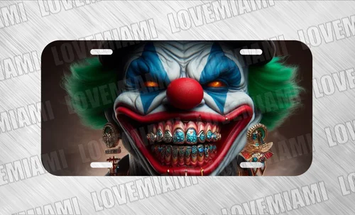 Clown The JDM Drift Lowered villain License Plate Auto Car Tag FREE SHIP Aluminum