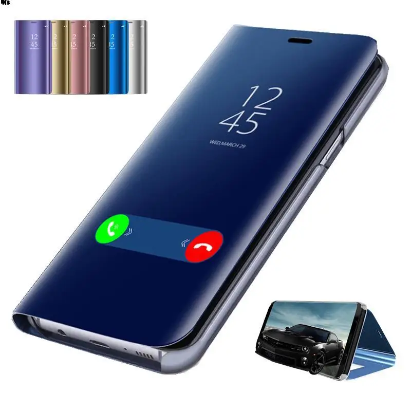Capa Espelhada Inteligente Skinlee para Xiaomi Redmi Note 14 13 12 11 Pro Plus 5G 14C 13C 12C 10C Turbo 3 com Visor e Proteção Antichoque