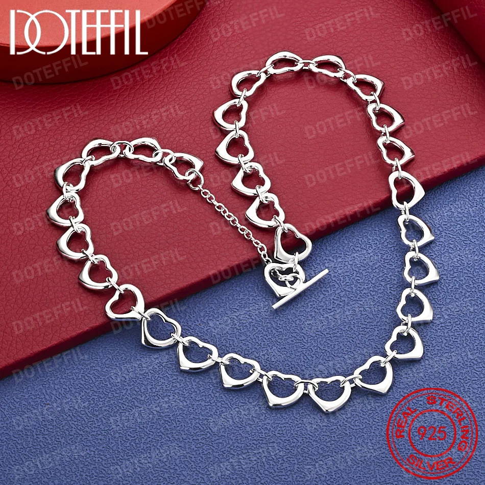 

Серебряное колье 925 пробы с подвеской в виде сердца для женщин, свадебное, помолвочное, праздничное украшение