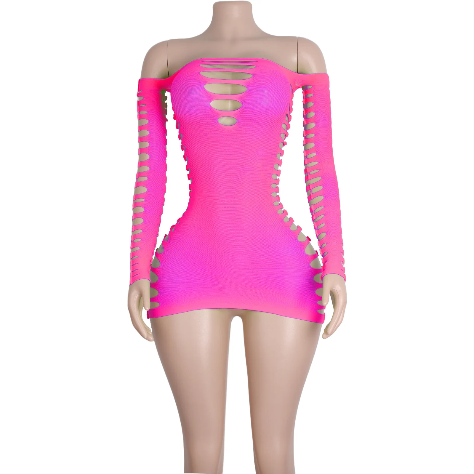 Trendy Unique Sleeve Dresses Exotic Dancewear Stripper Outfits for Nightlife Club Performances Women's Fashion Jumpsuits