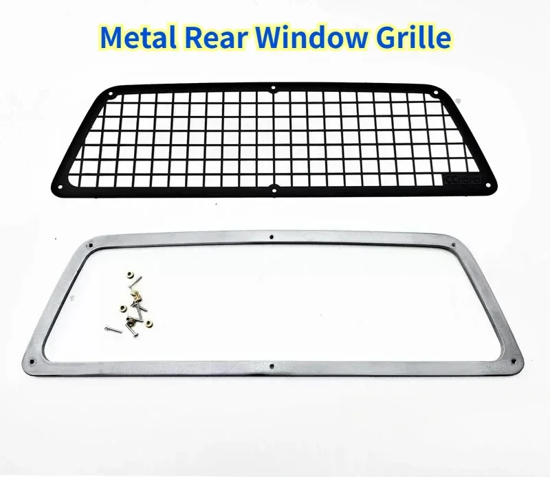 RC Crawler Simulation Metal Rear Window Grille RC Part For Tamiya RC4WD TF2 1/10 Custom Modification Decor Replacement Accessory
