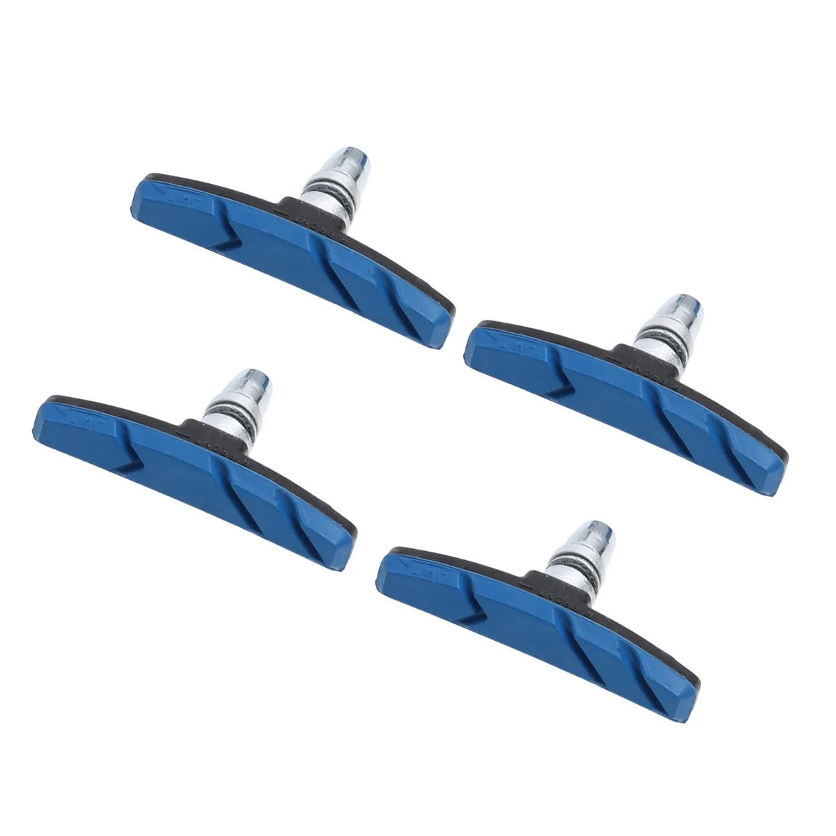 2Pairs V Brake Pads Rubber Groove Strong Friction Waterproof Durable Cycling Brake Shoes for Mountain Road Bikes