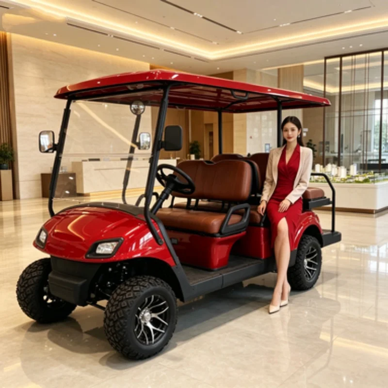 Popular Electric Golf Cart 60V Comfortable Golf Off-Road Vehicles Best Prices Golf Bag Basket Sand Bucket Bumper Front Basket