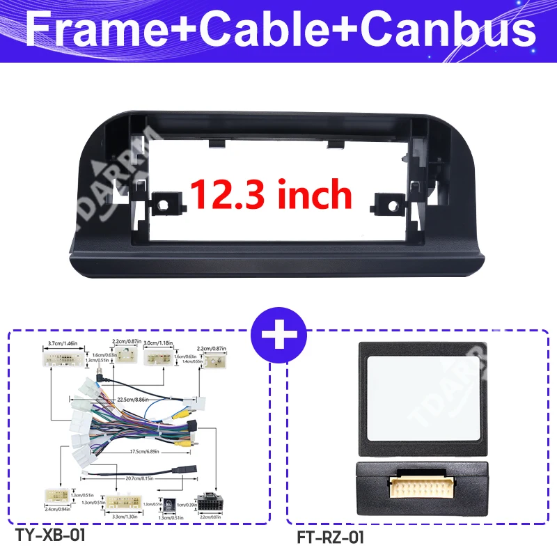 12.3 Inch Car Radio Frame Fascia Adapter For Toyota FRONDER 2022-2023 LEVIN 2019 COROLLA 2021 LEVIN 2021 ALLION 2021
