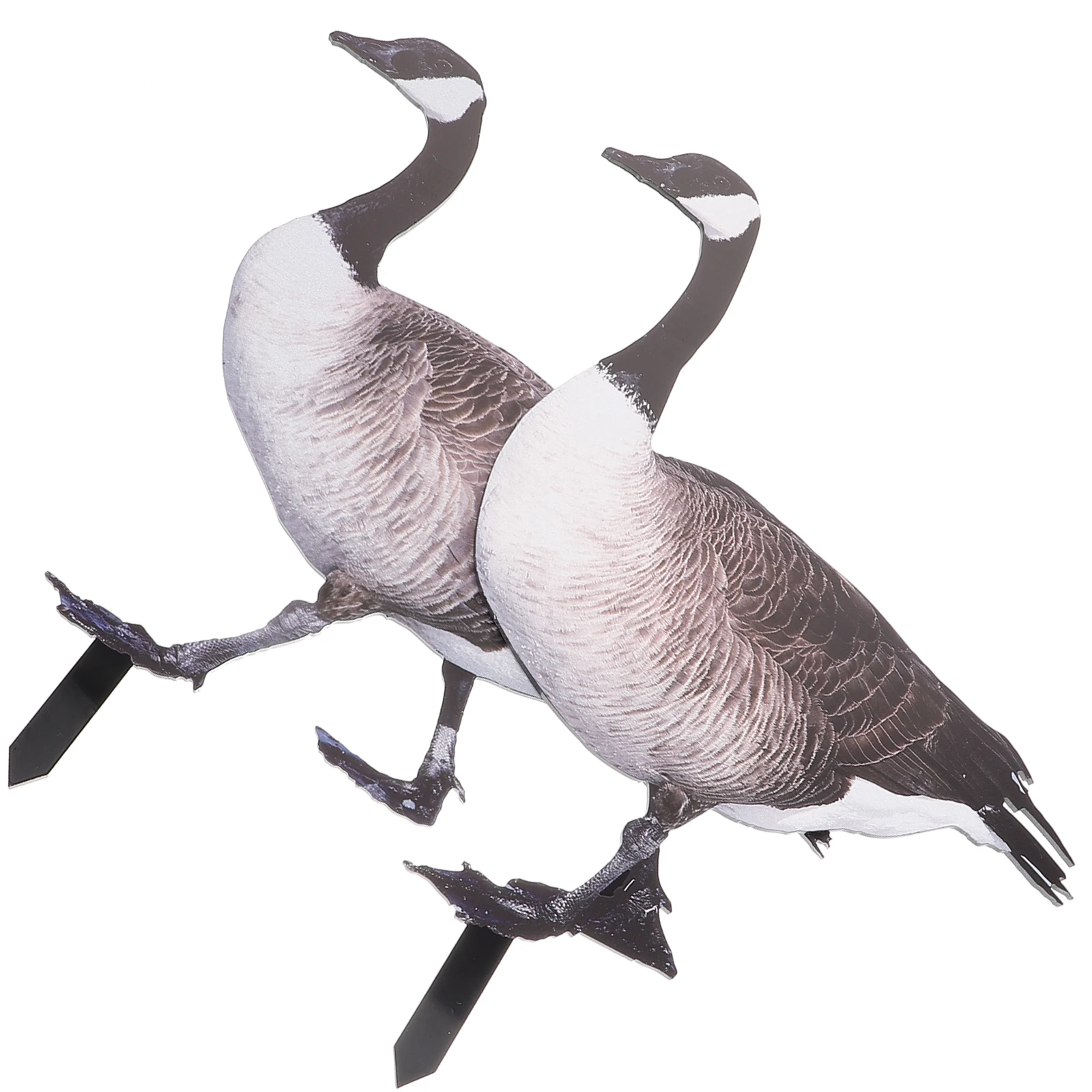 

2 шт. двухсторонние устойчивые к ультрафиолетовому излучению акриловые утки, кол, садовый декор для двора, знаки с животными для наружного пейзажа