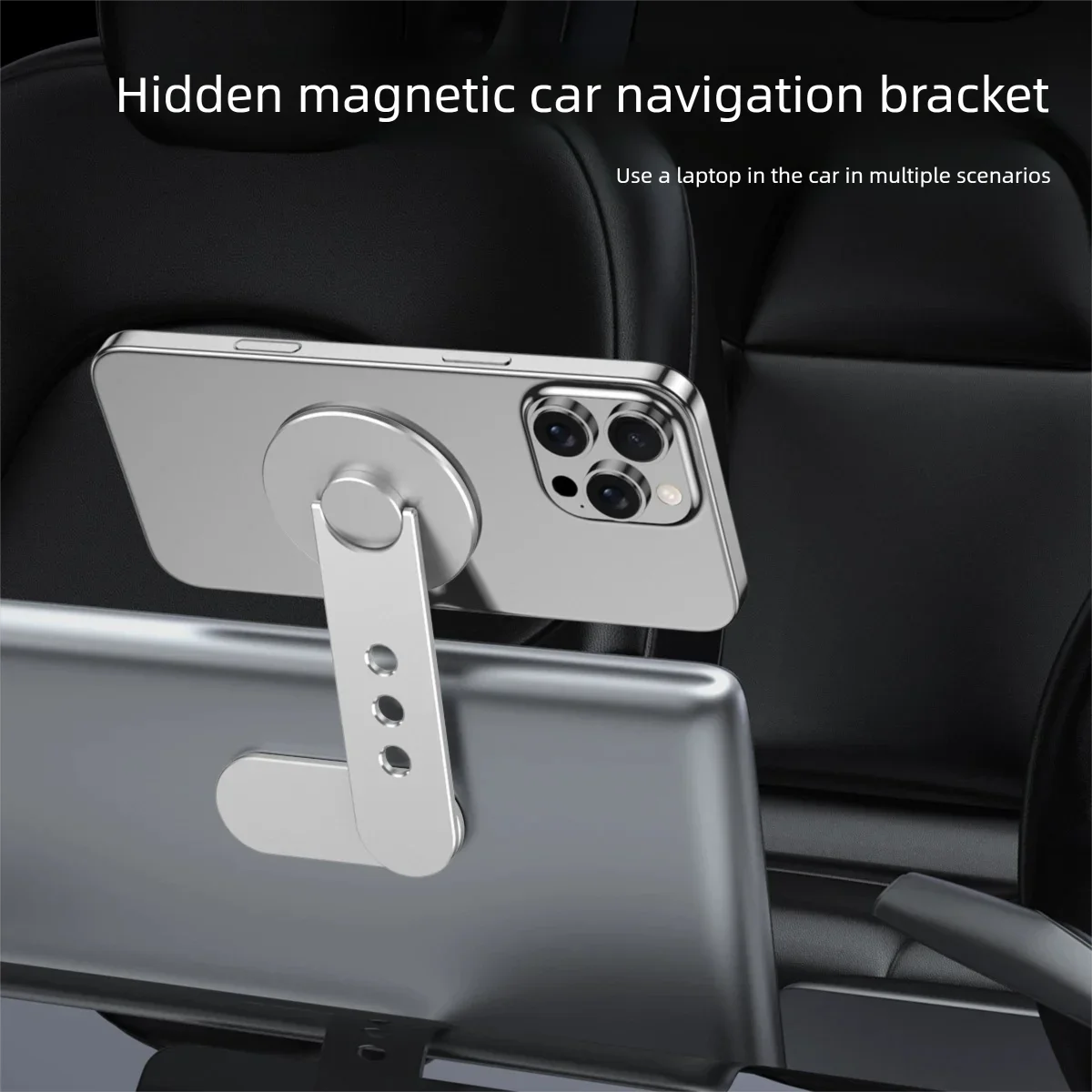 Extension Alloy Bracket Laptop Side Screen Clip for Magsafe Bracket Magnetic Stand Holder for iPhone 17 16 15 Pro Max S26 Mount