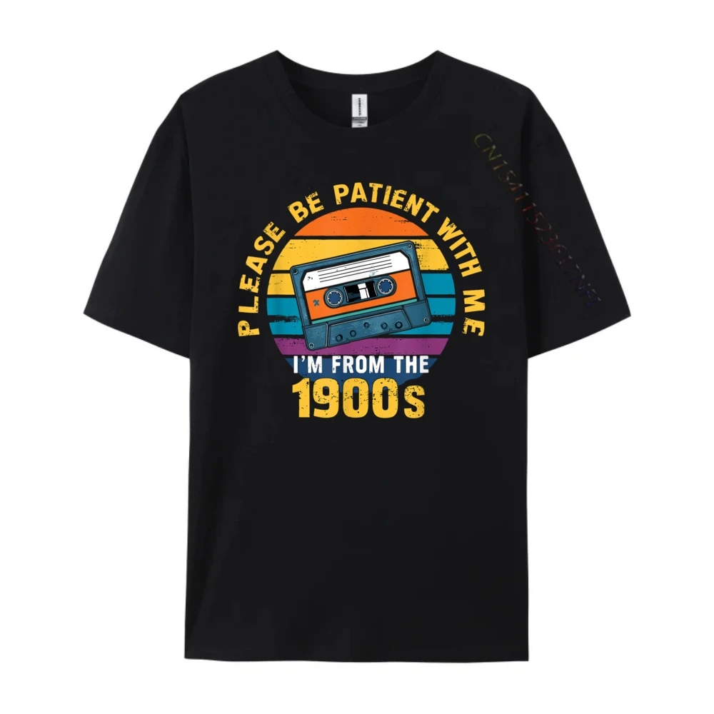 يرجى التحلي بالصبر معي أنا من القرن العشرين مضحك أبي الجرافيك تي شيرت 100% القطن الرجال تي شيرت Camisetas Hombre فضفاض #2