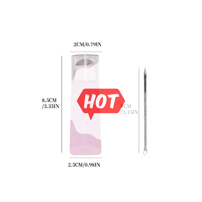 2pcs Blackhead Remover Skin Scrubber Spatula Pimple Acne Needle Tool Facial Pore Cleaner Skin Care Set