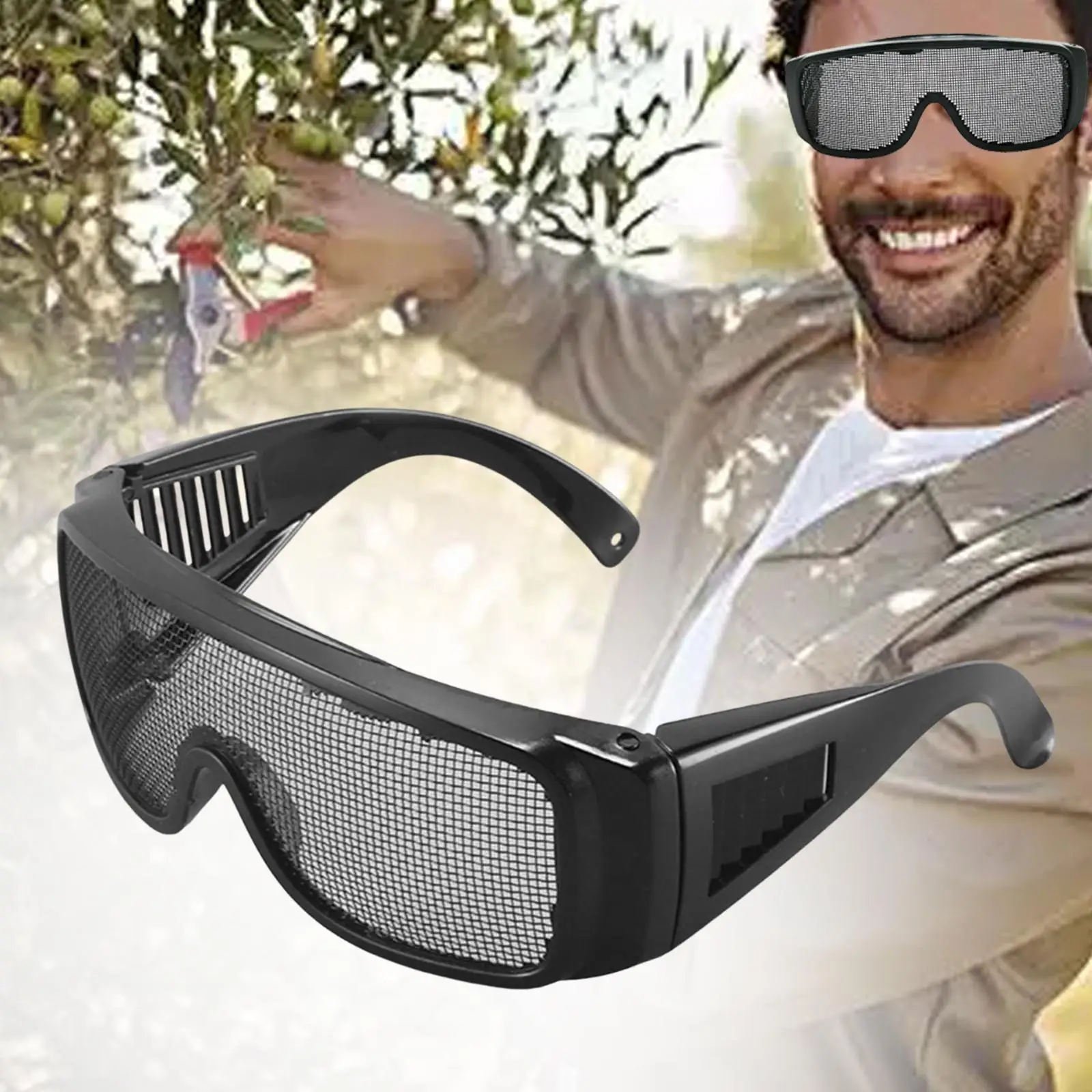 Wire Mesh Goggles Eye Protector Goggles Impact Resistant Comfortable to Wear for Men Women Outdoor Work