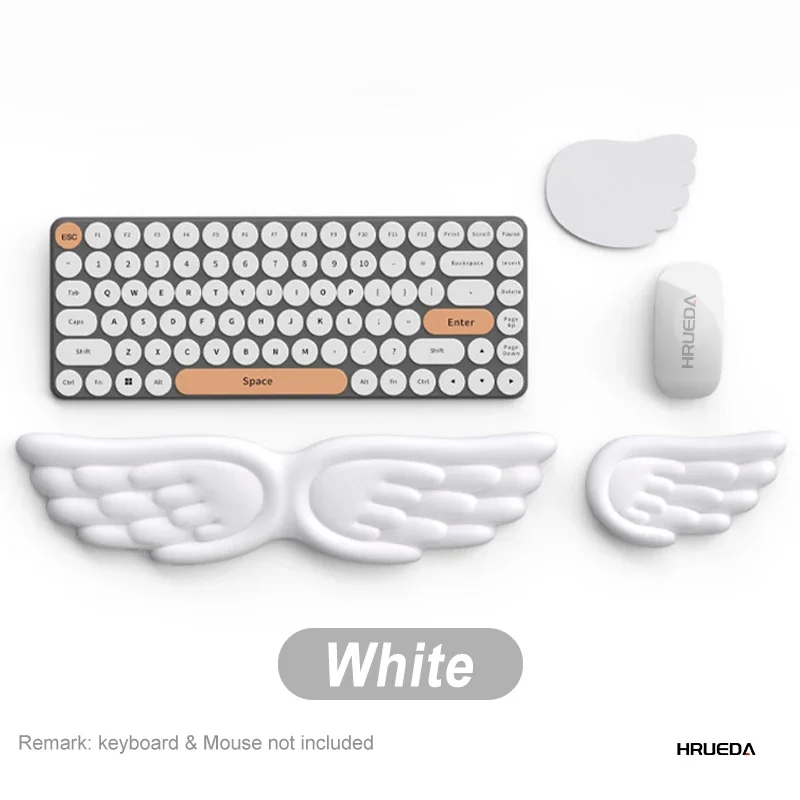 

Mechanical Keyboard Mouse Wrist Rest Computer Keyboard Laptop Angel Wing Memory Foam Mouse Cushion Support Pad Wrist Support