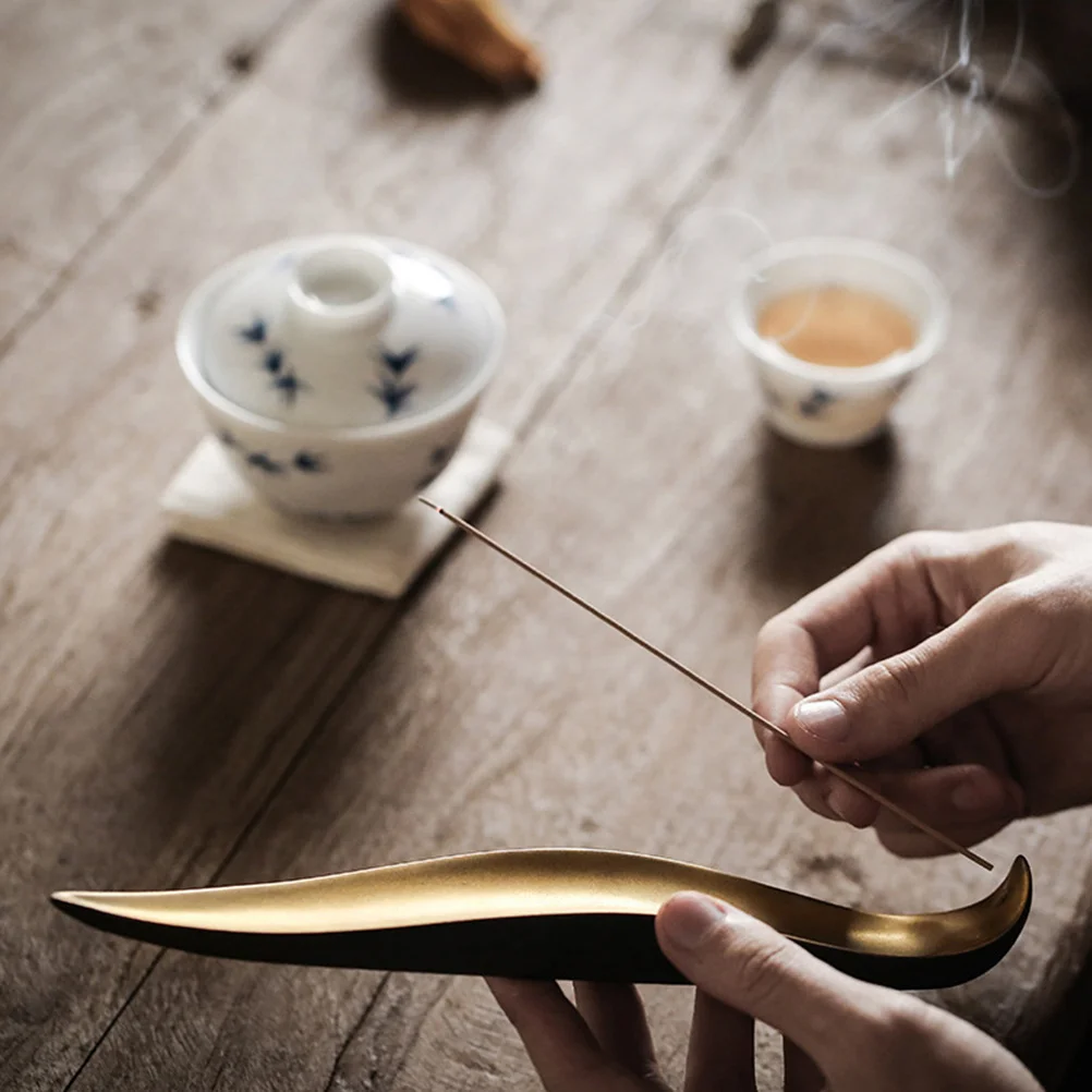 

Ceramic Incense Burner Stick Holder Line Shape for Home Aromatherapy Air Purifier Relaxation Ceramic Incense Burner