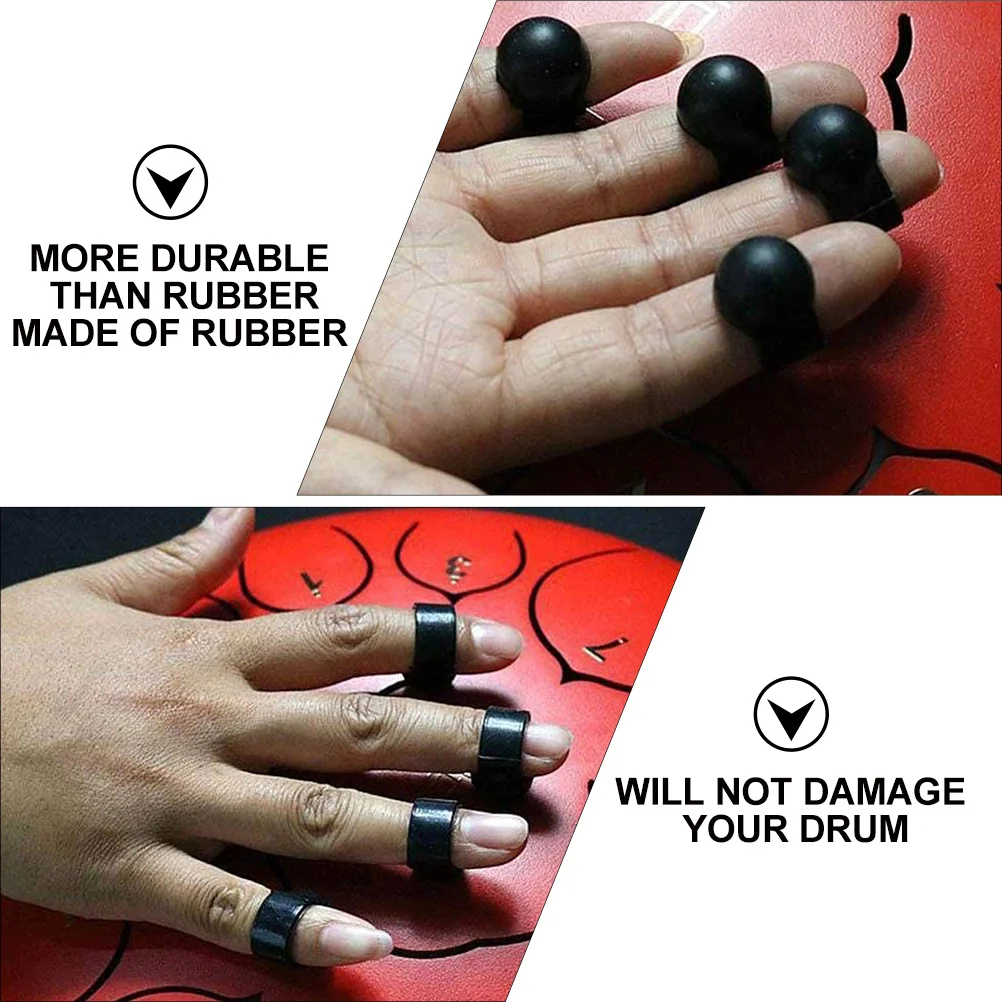 

Hand Plate Ethereal Drum Accessories Child Finger Sleeves Tongue Cover Silica Gel Mallet Drumstick Grip