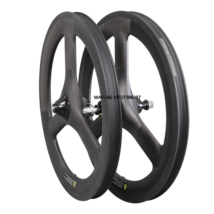 

16" 361 3 Spoke Folding Bike Wheels Carbon BMX Wheel Set