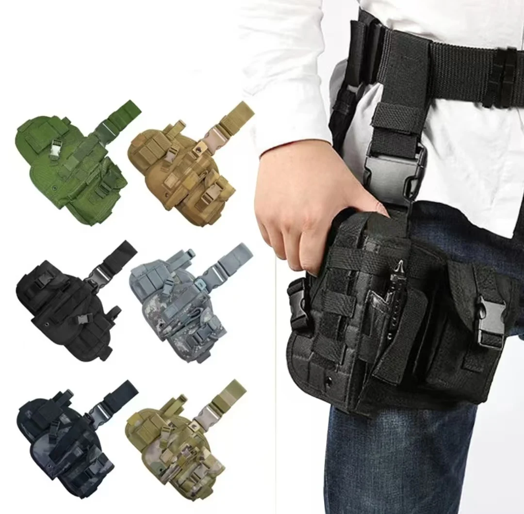 Waterproof Universal Drop Leg Gun Holster Right Handed Tactical Thigh Pistol Bag Pouch Outdoor Sprots Legs Harness Pistol coat