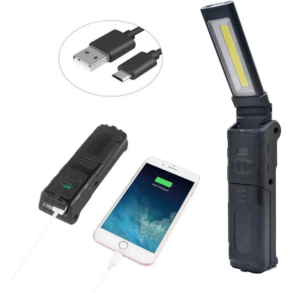 30W LED Work Light Foldable USB Rechargeable Flashlight Outdoor Hiking Fishing Hunting Camping Lighting