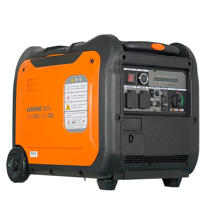 

Gasoline generator 220V household silent frequency conversion 6000W electric outdoor mobile portable generator