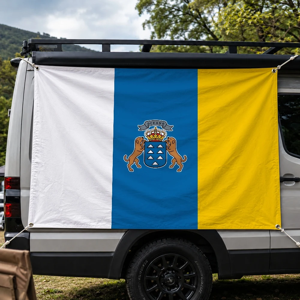 Flag of Canary Islands Outdoor Flag for Home Camping Party Club Decor Garden Yard Wall Hanging Banner