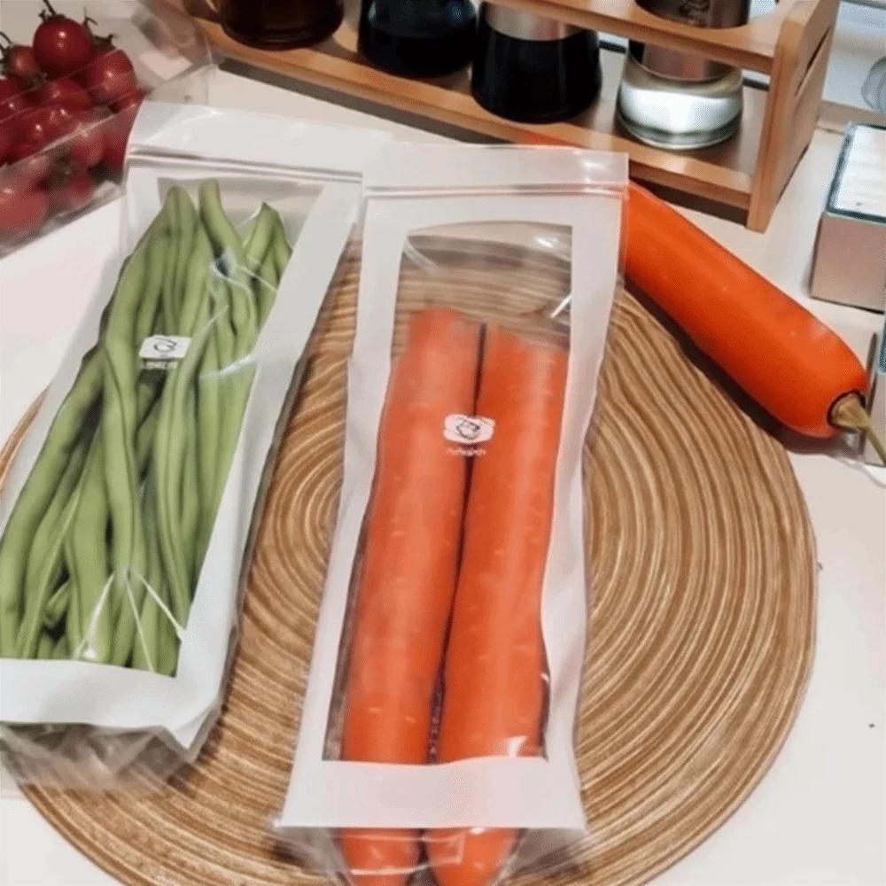 

Transparent Fresh-keeping Bag Sealed Leak-Proof Vegetables Storage Bag Humidity Resistant Thickened Refrigerator Storage Bags