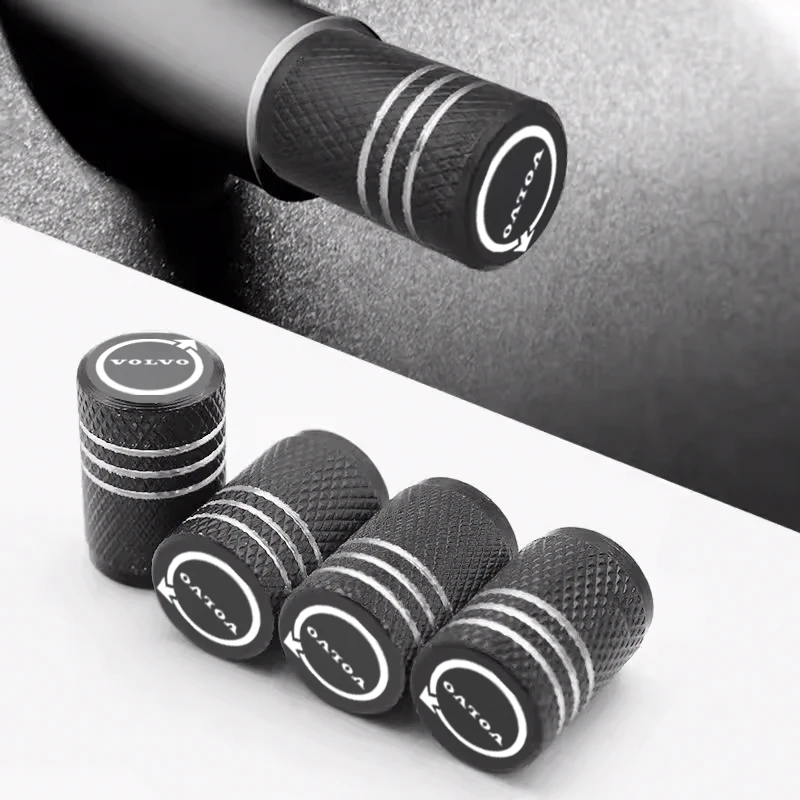 For Volvo V40 S90 olestar AWD XC40 S80 T6 V90 XC90 XC60 V50 S60 V70 V 4Pcs Car Wheel Tire Valve Caps Logo Dust Cover Accessories