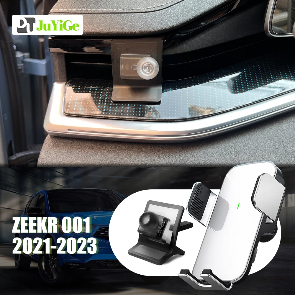 

For ZEEKR 001 2021-2023 2022 Car Mobile Phone Holder Special Fixed Bracket Solar Magnetic Wireless Charging