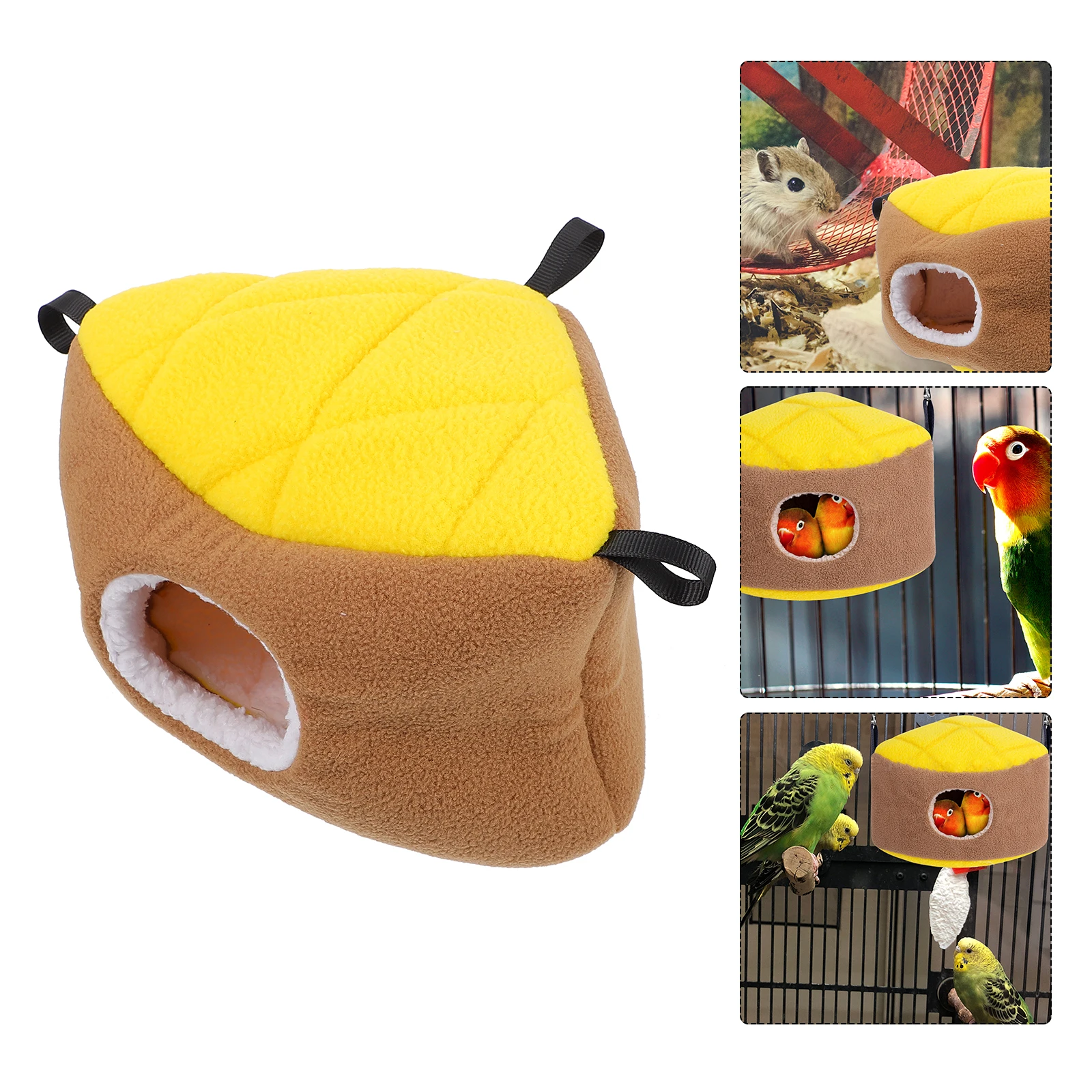

Hamster Bird Cotton Nest Hanging Design Wear Resistant Durable Comfortable Sleeping Bed Portable Warm Nest Parrot Small