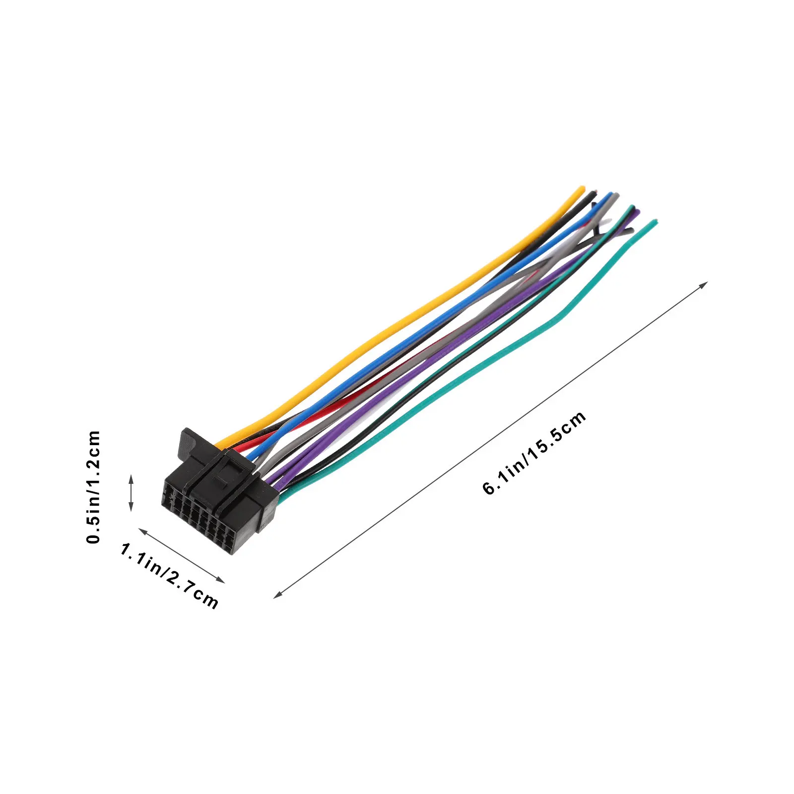 2Pcs Wiring Harness for Car Stereo Radio Wiring Harness Speaker Connector High-Conductivity Automotive Wire Long-Lasting