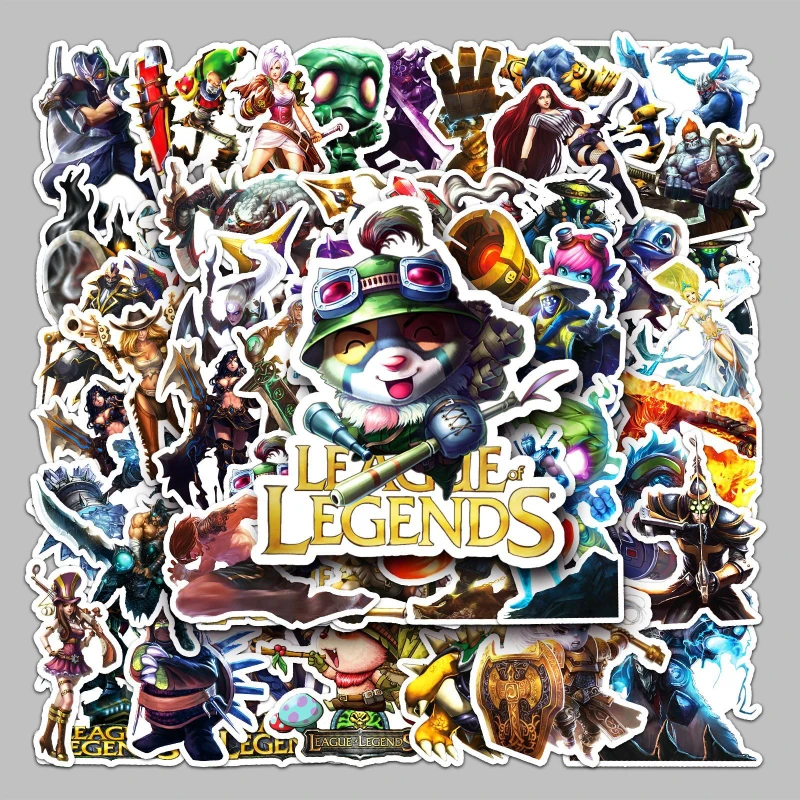 50/30/10PCS League of Legends Popular Game Two-dimensional Peripheral Computer Notebook Creative Waterproof Decorative Stickers