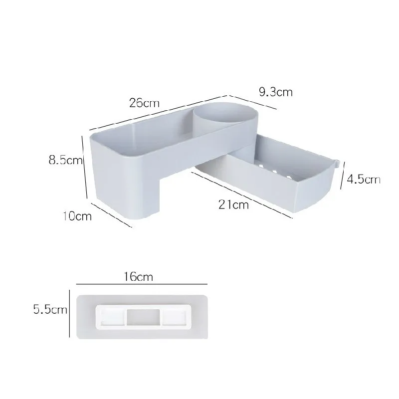 Roterende Magazijnstelling Badkamer Non Geperforeerde Muur Opknoping Rack Specerijen Opbergrek Keuken Opslag Rack
