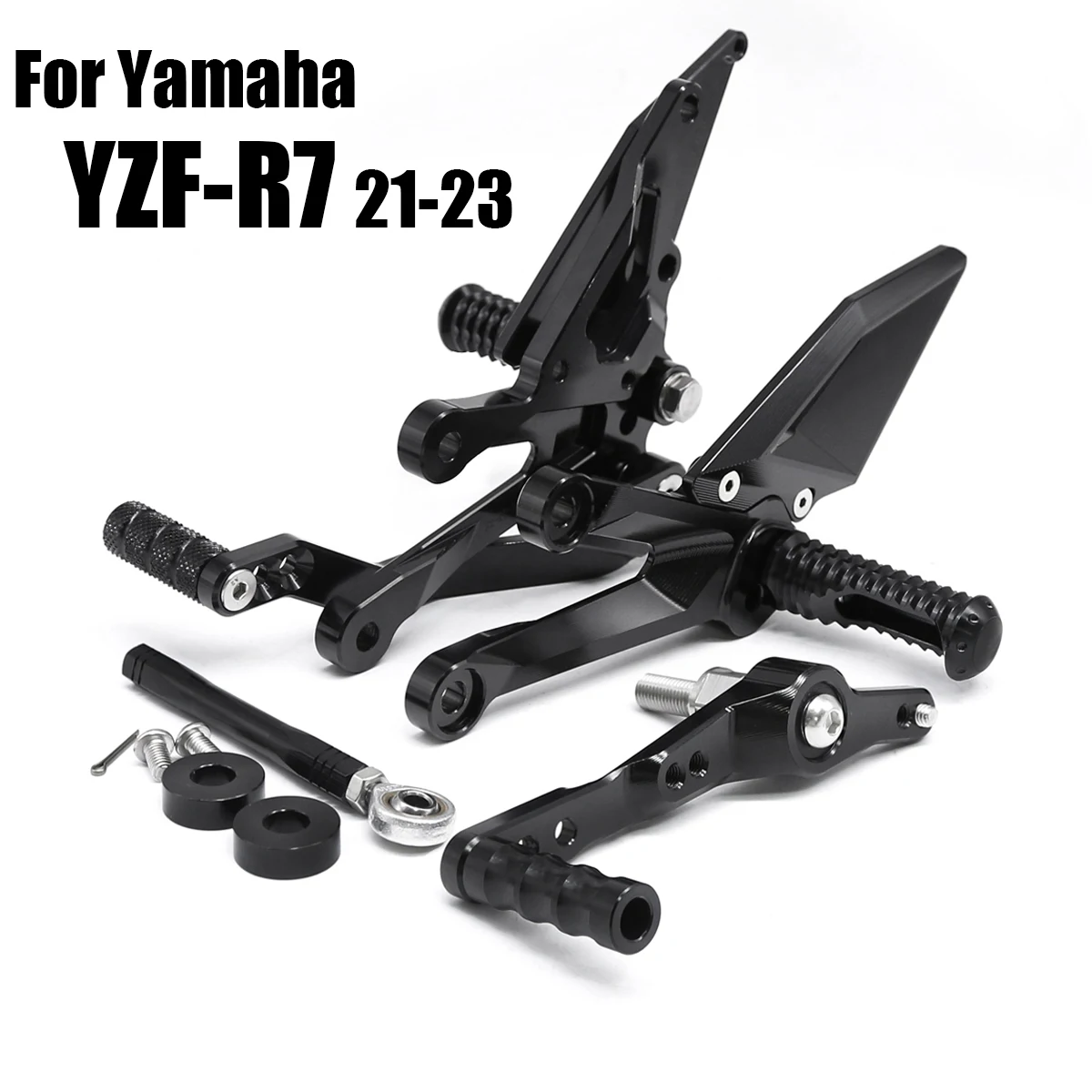 2023 YZF-R7 CNC Rearset For Yamaha YZF R7 YZFR7 2021 2022 Motorcycle Aluminum Footpeg Footrest Rear Set Foot Rest Pedal Parts