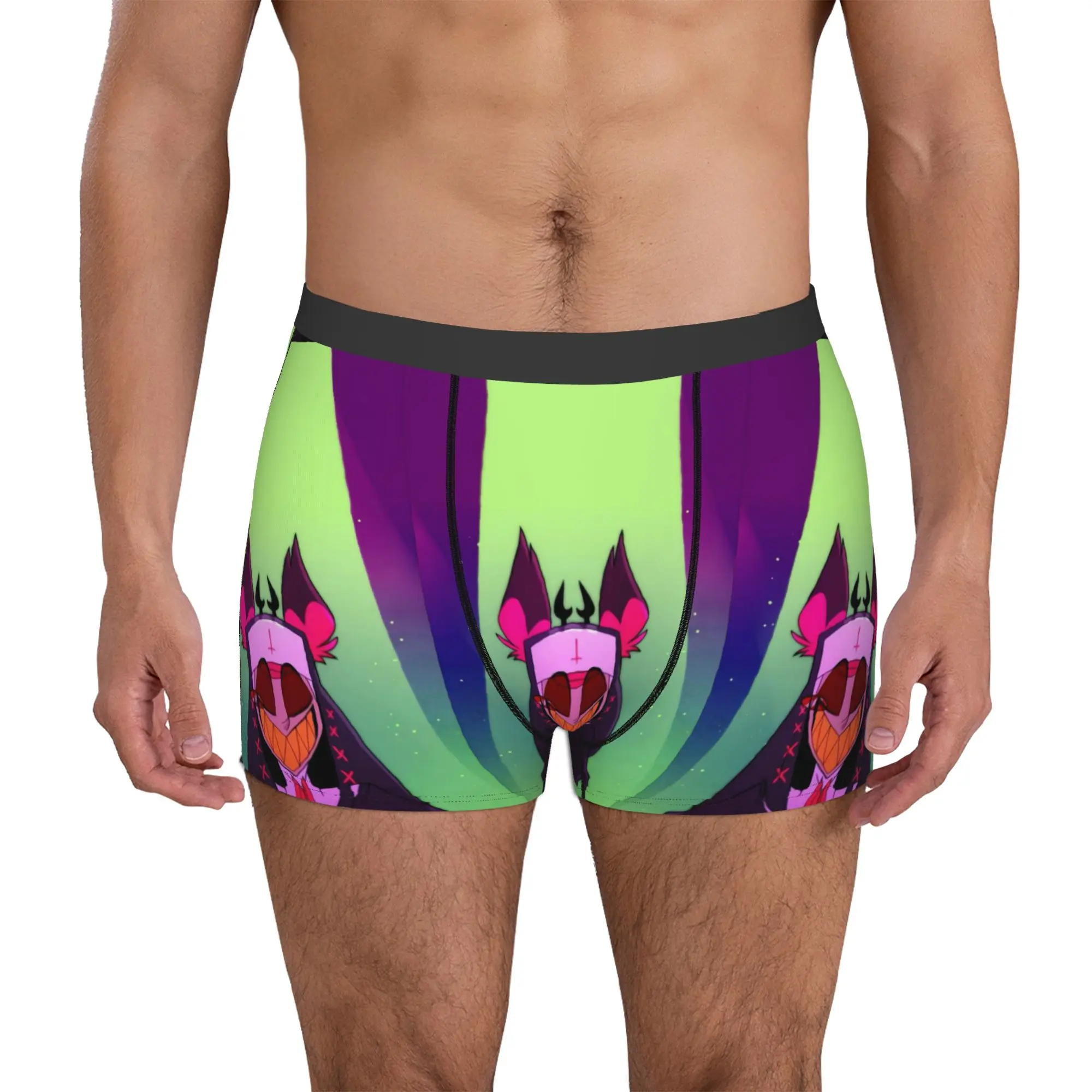 Custom Novelty Hazbins Movie Hotels Cartoon Boxers Shorts Panties Men's Underpants Stretch  Briefs Underwear