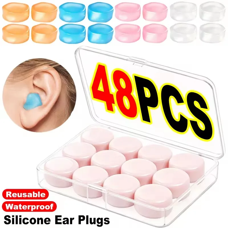 Waterproof Ear Plug Silicone Wax Earplugs Swimming Flying Working Earplug Noise Reduction Cancelling Sleeping Protection Earbuds