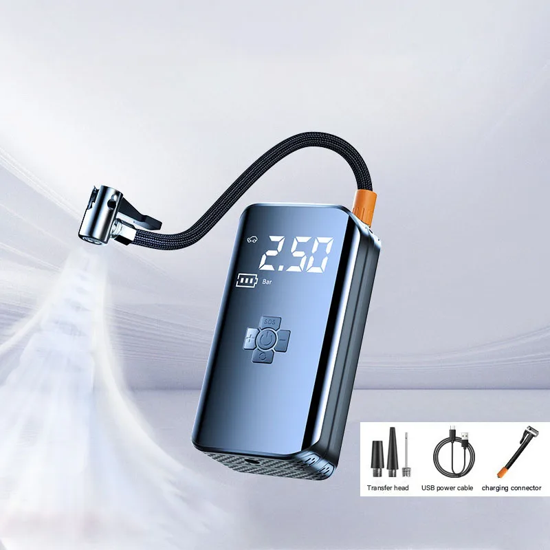 Pcmos-自動車用インフレーションポンプ、ポータブル、ワイヤレス、自動車用タイヤ、電気セダン、高出力および圧力ポンプ、1セット