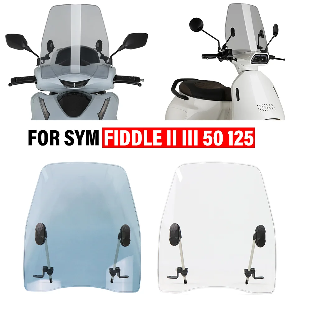 

Fit FOR SYM FIDDLE II III 50 125 200 Motorcycle Accessories Universal Front Windshield Wind Screen Front Airflow Wind Deflector