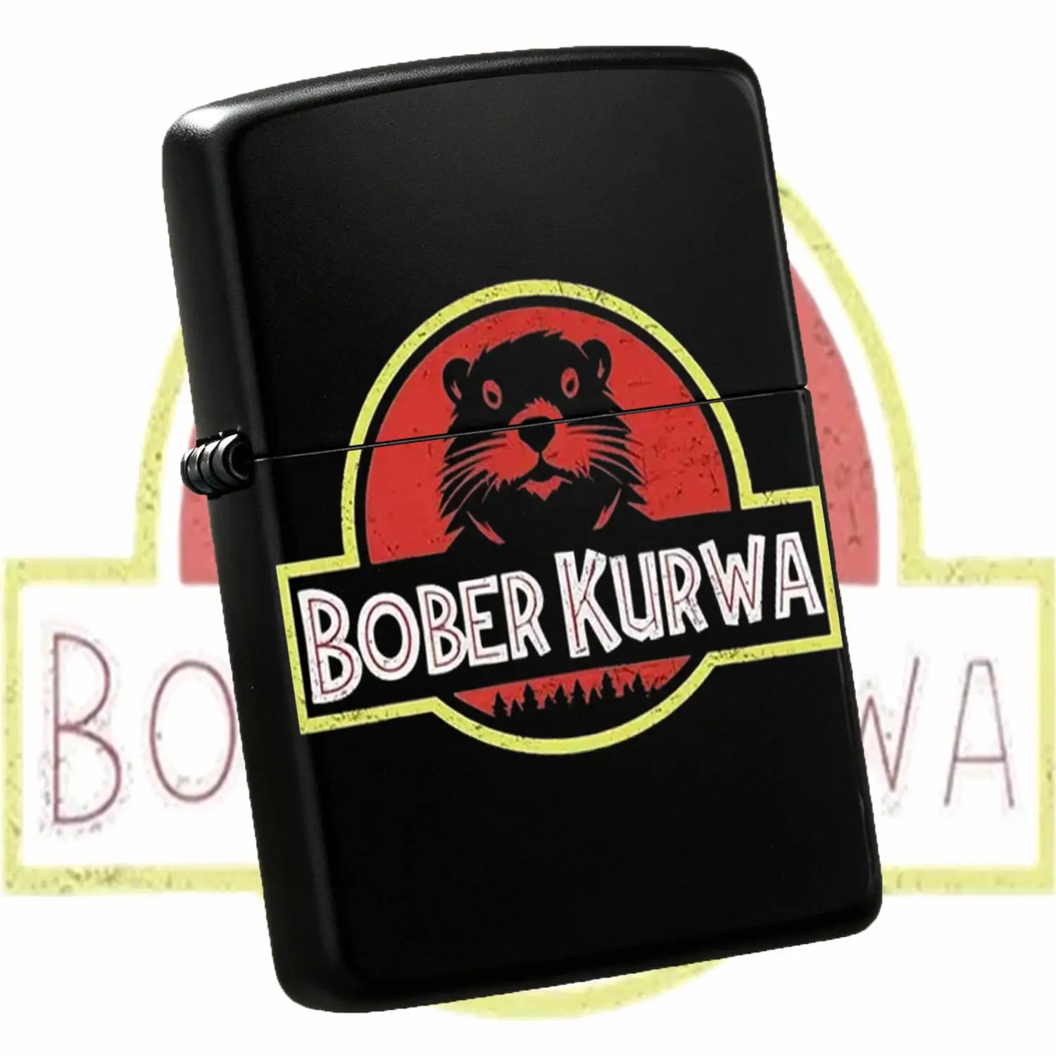 Vintage Bober Kurwa Themed Lighter Portable Fun Novelty Accessory For Outdoor Camping Daily Home Use Cute Beaver Pattern Creative Practical Gift For Friends Multi-Scenario Durable Stylish Decorative Pocket Gadget For Da A Humorous And Inter