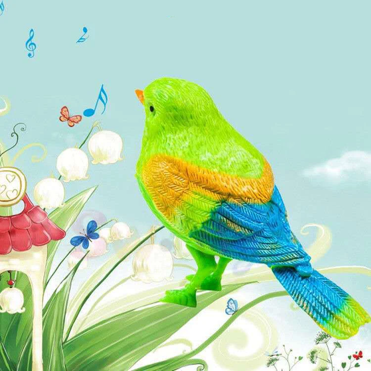 Lindo pájaro cantador, juguetes electrónicos interactivos, simulación de pájaro, Control de voz, música, juguetes educativos para bebés, regalo para