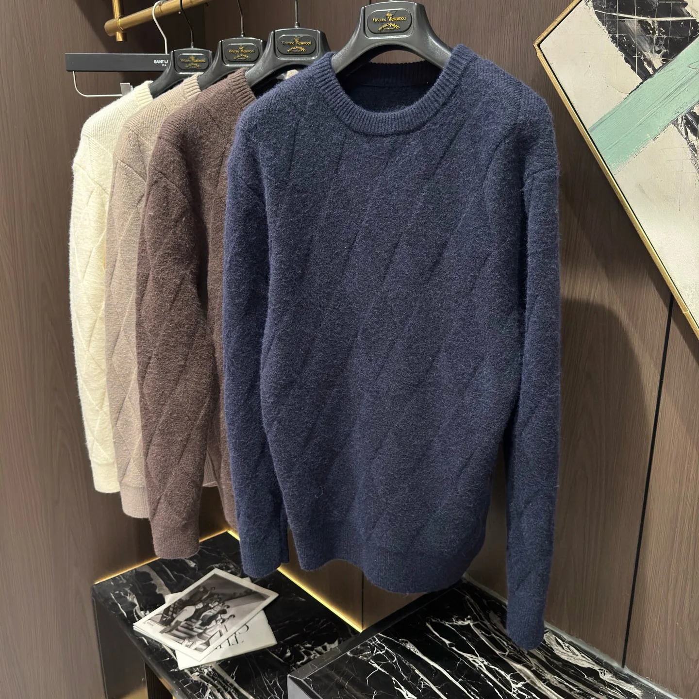 Italian LP crew neck wool knitted sweater