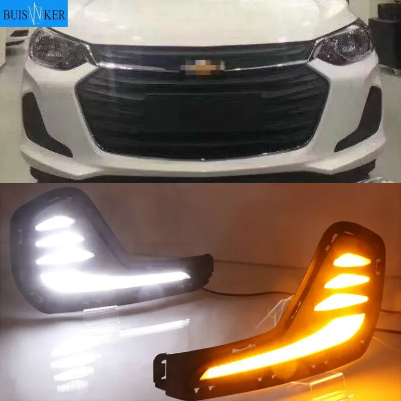 

1 Set For Chevrolet Cavalier 2020 Daytime Running Lights Turn Signal Fog Lamp Cover 12V ABS LED DRL Car Styling